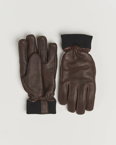 Hestra Tore Deerskin Primaloft Lined Glove Chocolate – Marron