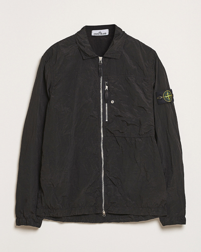 Stone Island Nylon Metal Zip Overshirt Black – Noir