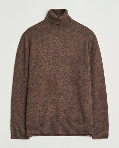 A.P.C. Mahe Yak Knitted Rollneck Marron Chine – Marron
