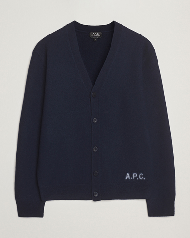 A.P.C. Kenny Wool Knitted Cardigan Dark Navy – Bleu
