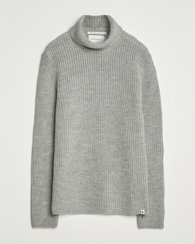 Peregrine Wilkinson Knitted Merino Rollneck Light Grey – Gris
