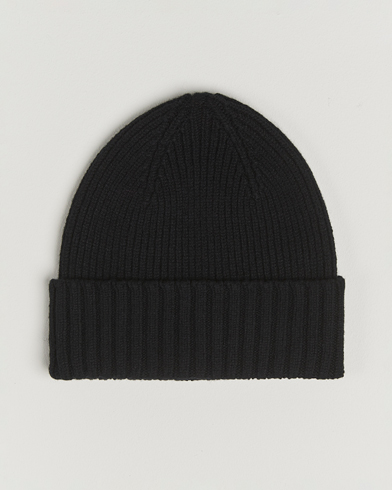 Robert Mackie Kingswell Ribbed Wool/Cashmere Beanie Black – Noir