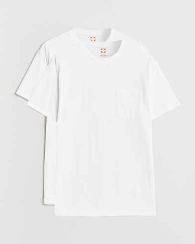 BEAMS PLUS 2-Pack Pocket T-Shirt White – Blanc