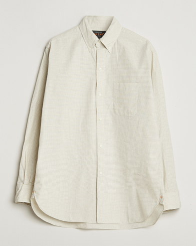 BEAMS PLUS Button Down Shirt White Plaid – Blanc