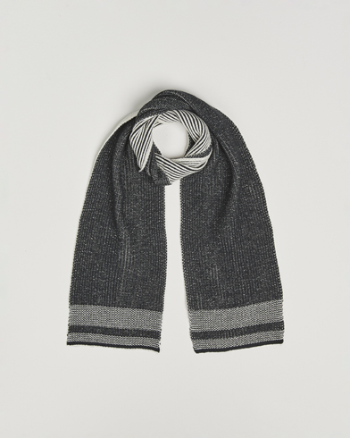 BEAMS PLUS Wool/Cashmere Rib Scarf Grey – Gris