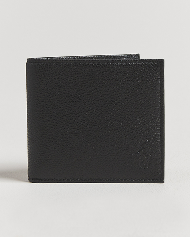 Polo Ralph Lauren Pebbled Leather Billfold Wallet Black – Noir