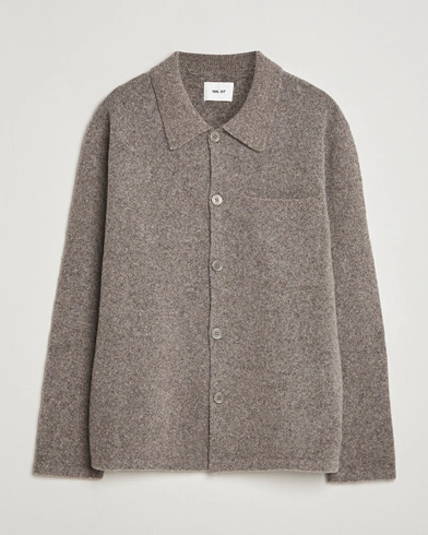 NN07 Jonas Wool Cardigan Mable Husk – Gris