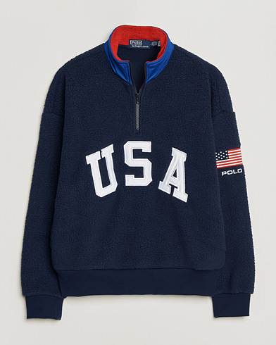 Polo Ralph Lauren Polar Half Zip USA Fleece Refined Navy – Bleu