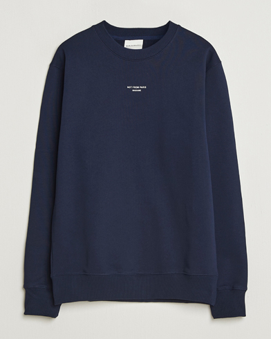 Drôle de Monsieur Classic Slogan Sweatshirt Navy – Bleu