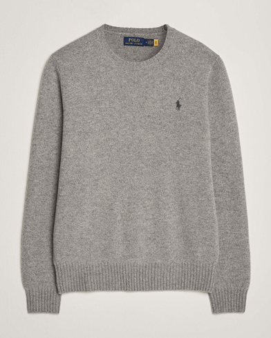 Polo Ralph Lauren Wool/Cashmere Crew Neck Fawn Grey Heather – Gris