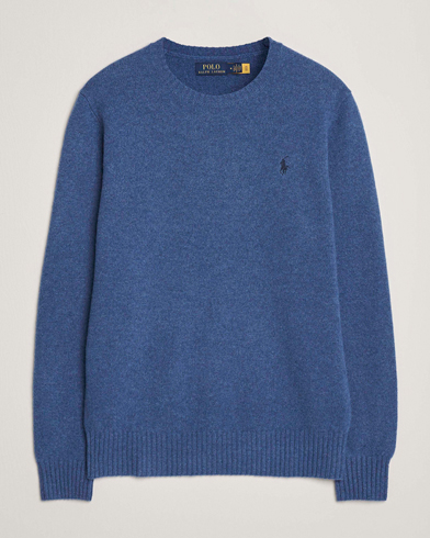 Polo Ralph Lauren Wool/Cashmere Crew Neck Seasalt Blue Heather – Bleu