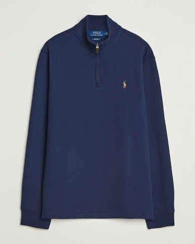 Polo Ralph Lauren Double Knitted Half Zip Cruise Navy – Bleu