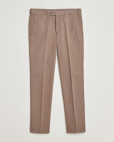 Oscar Jacobson Danwick Cotton Trousers Light Brown – Marron
