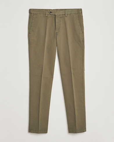 Oscar Jacobson Danwick Cotton Trousers Olive – Vert