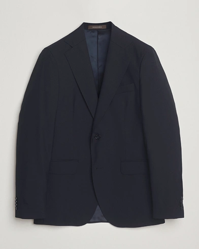 Oscar Jacobson Ego Wool Blazer Navy – Bleu