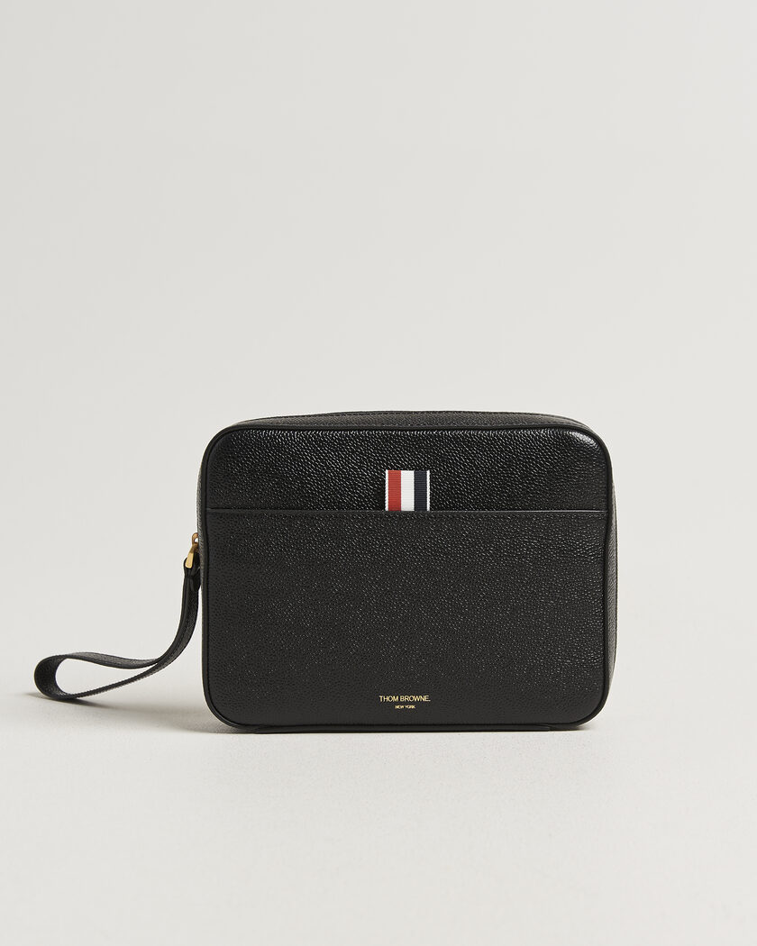 Thom Browne Pebble Grain Leather Bag Black – Noir
