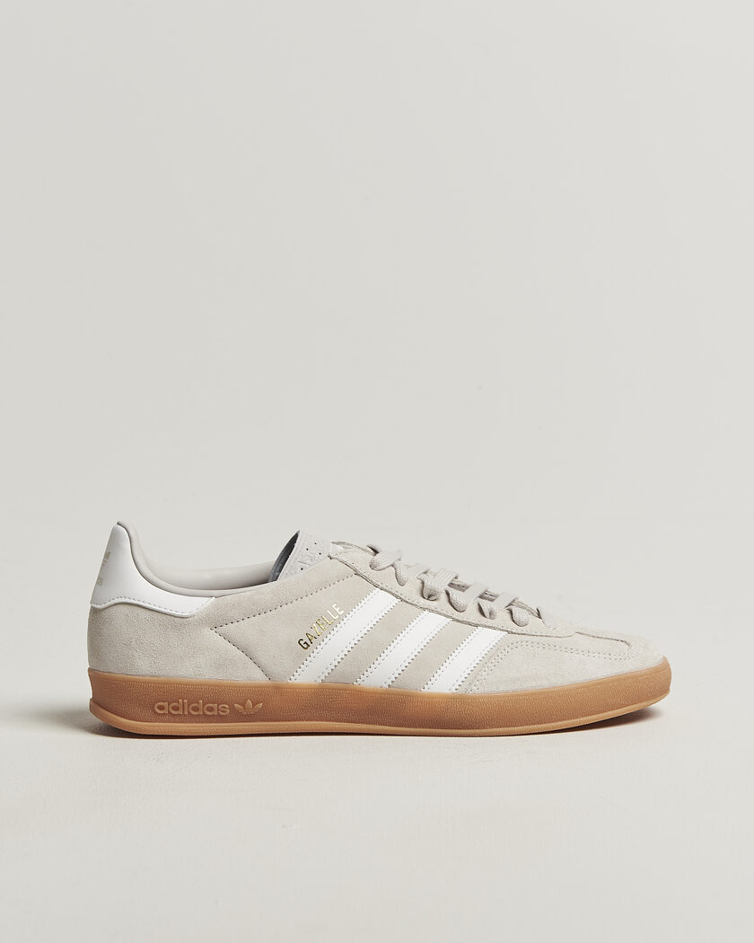 adidas Originals Gazelle Indoor Sneaker Light Grey/White – Gris