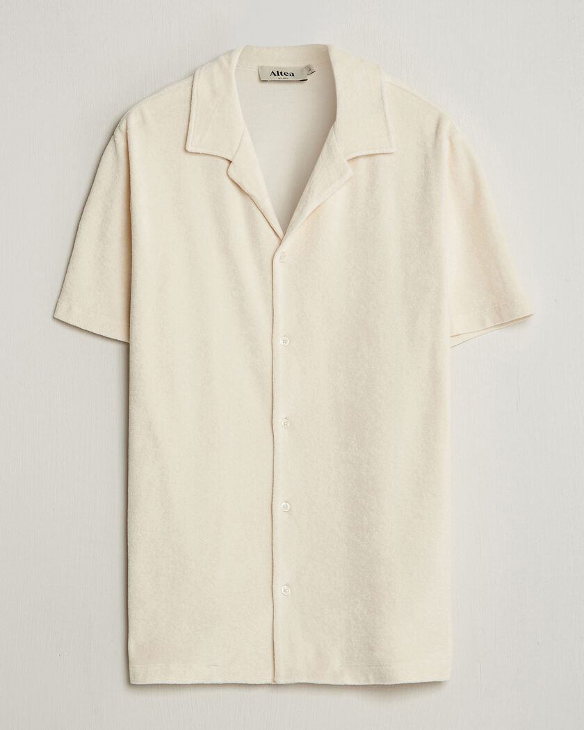 Altea Terry Bowling Shirt Off White – Blanc