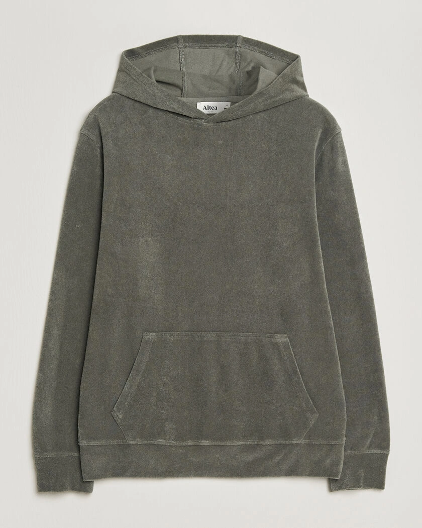 Altea Terry Cotton Hoodie Olive – Vert