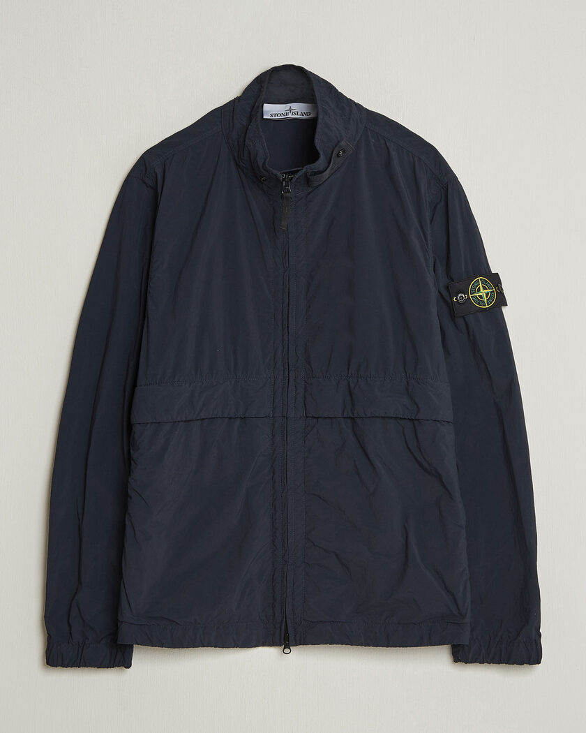 Stone Island Nylon Smerigliato-TC Stand Collar Jacket Navy – Bleu