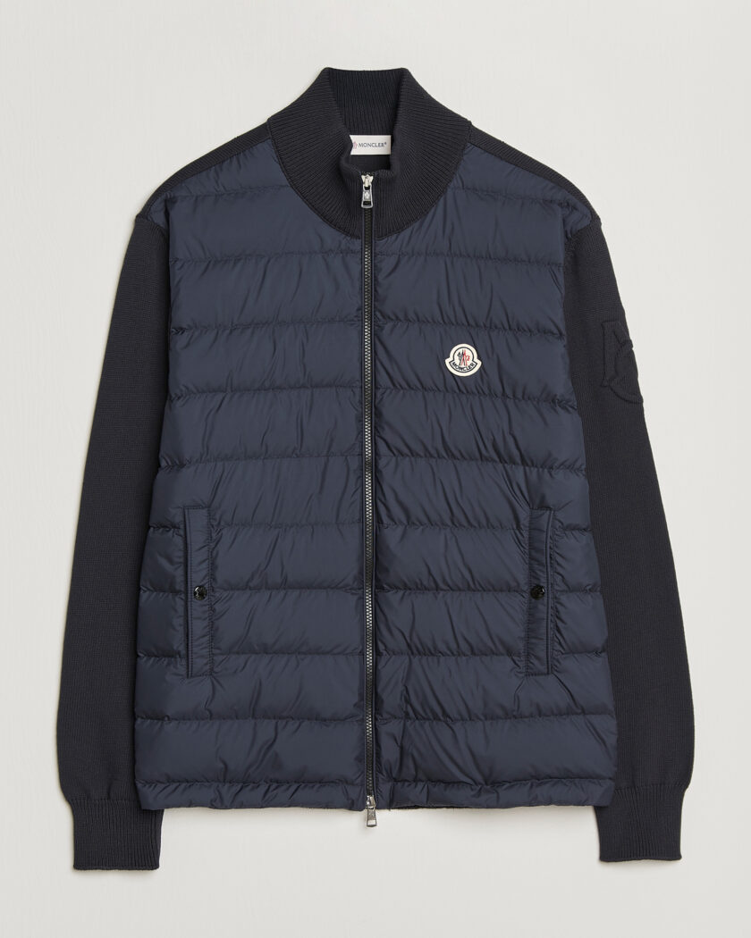 Moncler Hybrid Zip Cardigan Navy – Bleu