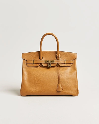 Hermès Pre-Owned Birkin 35 Ardennes Gold – Marron
