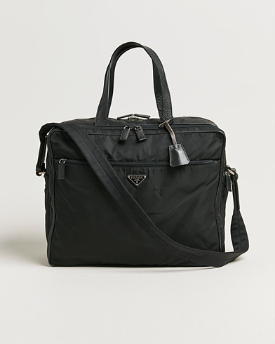 Prada Pre-Owned Tessuto Nylon Document Bag Black – Noir