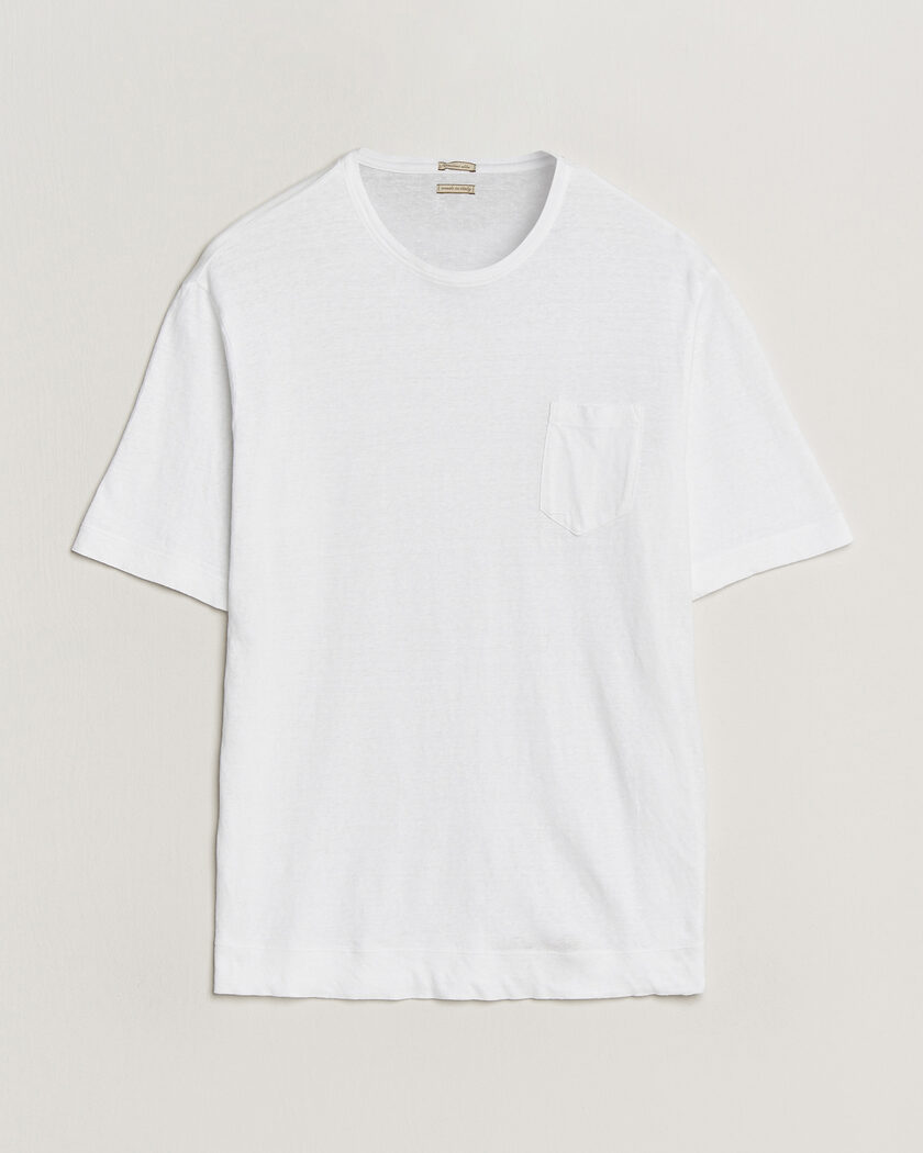 Massimo Alba Panarea Cotton/Linen T-Shirt White – Blanc