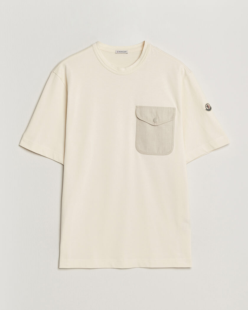 Moncler Oversize Pocket T-Shirt Off White – Blanc