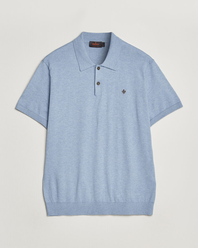 Morris Riley Short Sleeve Polo Light Blue – Bleu