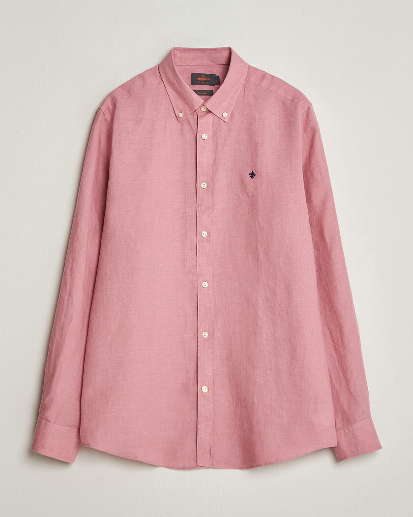 Morris Douglas Button Down Linen Shirt Pink – Rose