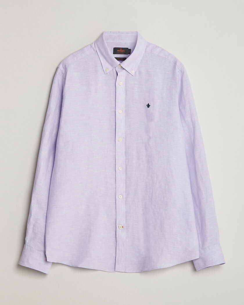 Morris Douglas Button Down Linen Shirt Purple – Violet