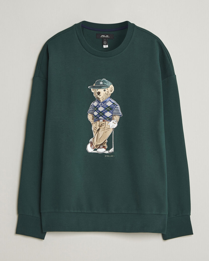 RLX Ralph Lauren Loopback Terry Bear Sweatshirt Moss Agate – Vert