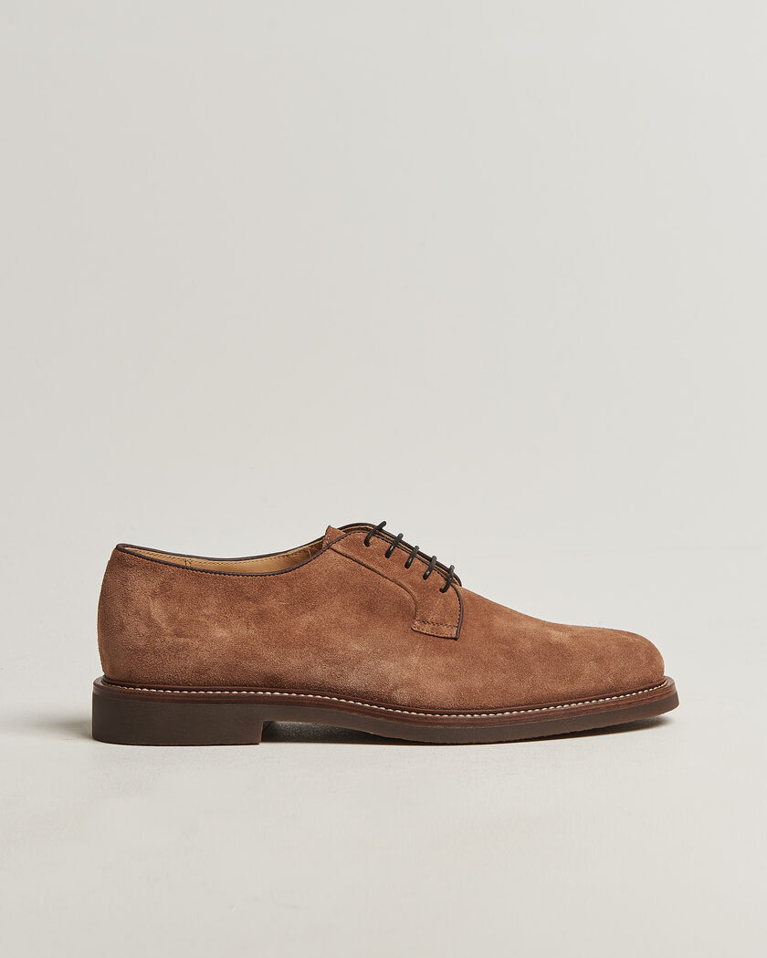 Brunello Cucinelli Derby Shoes Brown Suede – Marron