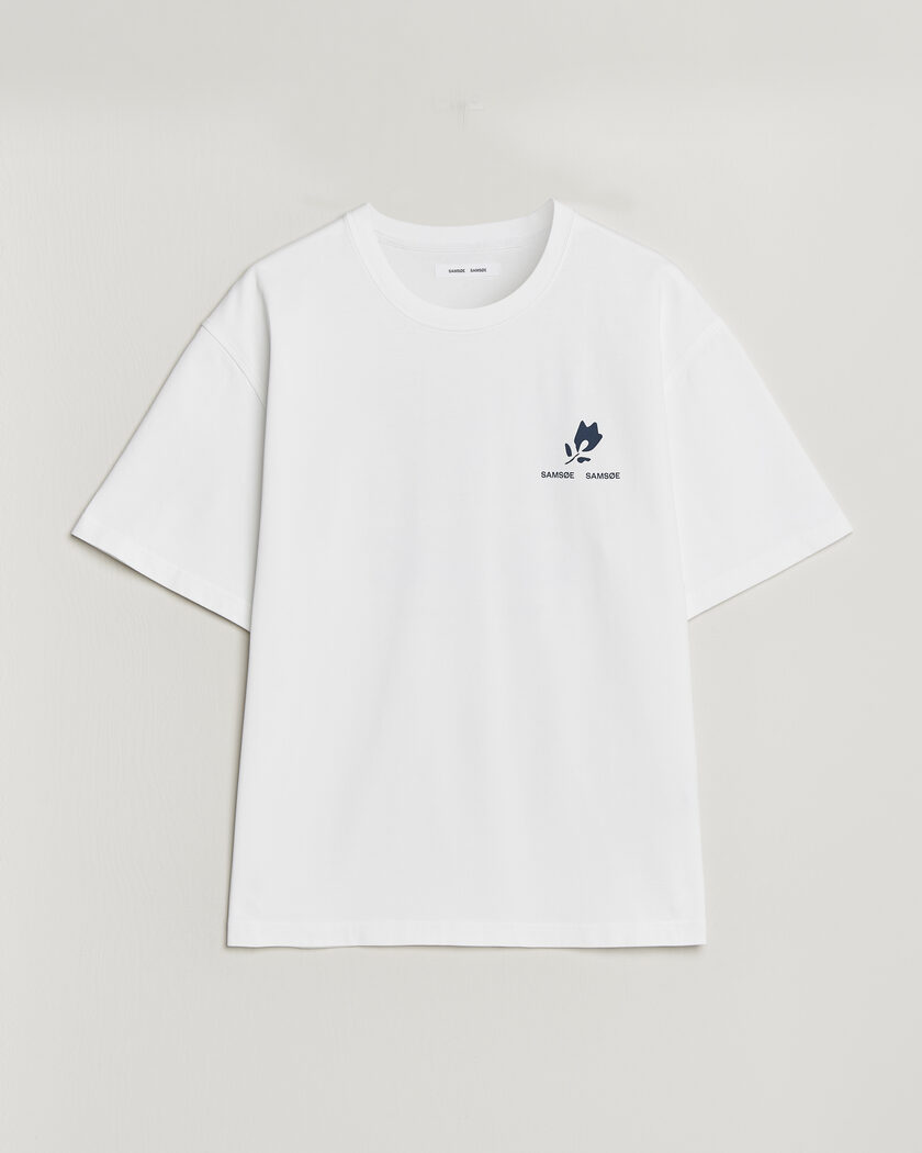 Samsøe Samsøe Cohen Printed Crew Neck T-Shirt White – Blanc