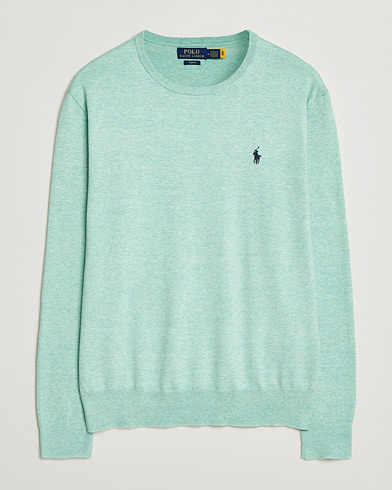 Polo Ralph Lauren Cotton Crew Neck Sweater Green Heather – Vert