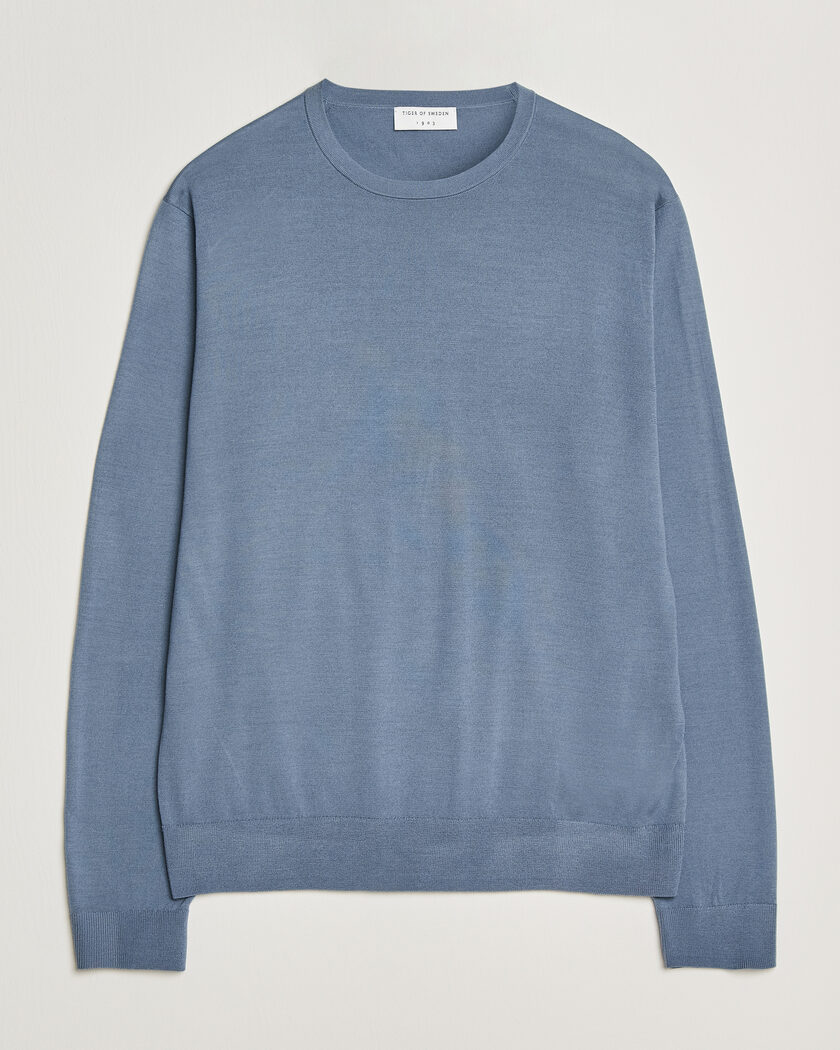 Tiger of Sweden Connor Merino Knitted Crew Neck Dull Blue – Bleu