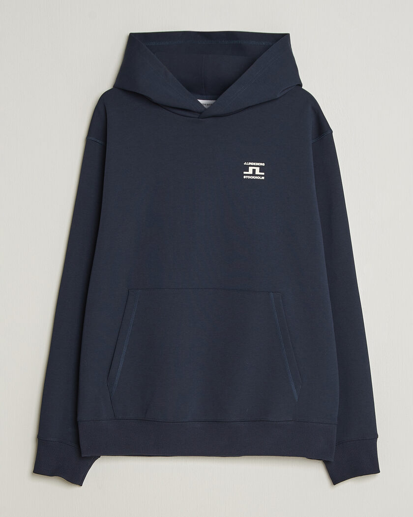 J.Lindeberg Club Printed Hoodie JL Navy – Bleu