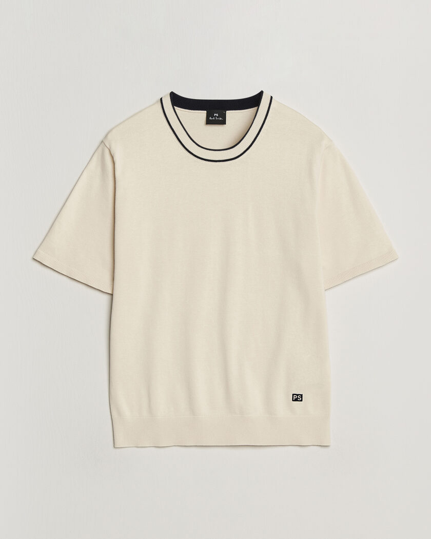 PS Paul Smith Cotton Knitted T-Shirt White – Blanc
