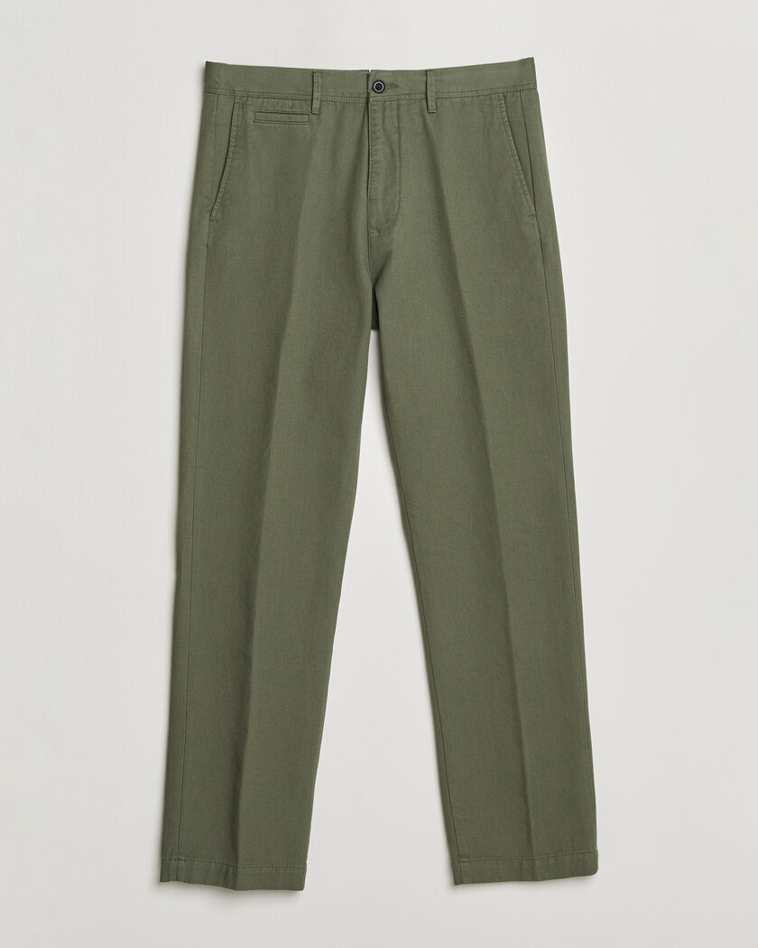 Incotex Regular Fit Uniform Cotton Slacks Military – Vert
