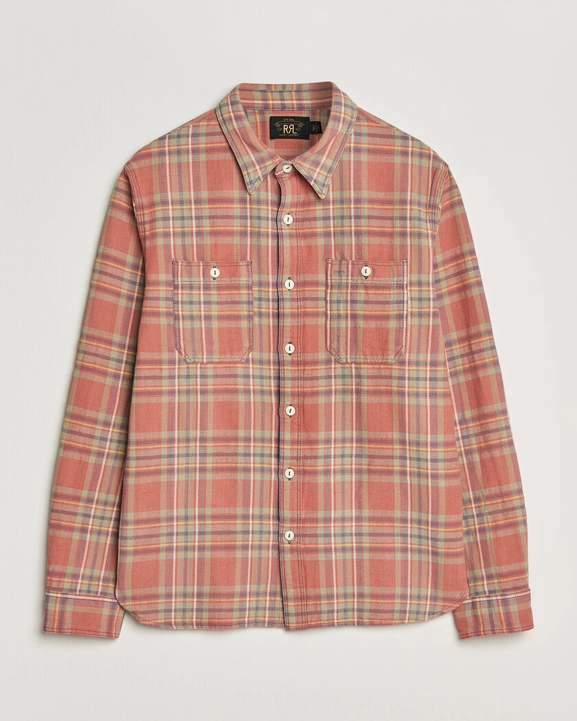 RRL Cameron Double Pocket Shirt Red/Blue Check – Multicolore