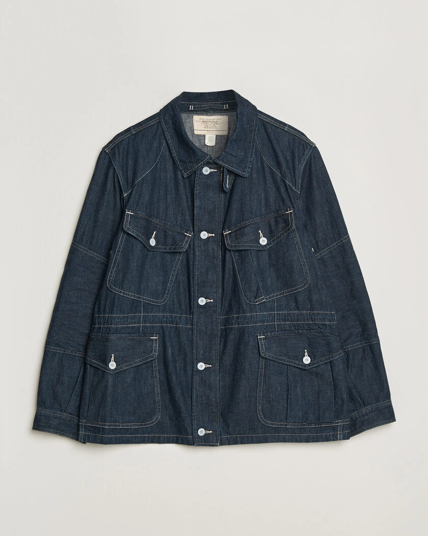 RRL Bannerman Denim Field Jacket Medium Wash – Bleu