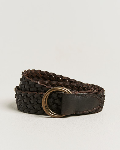 RRL Braided Belt Dark Brown – Marron