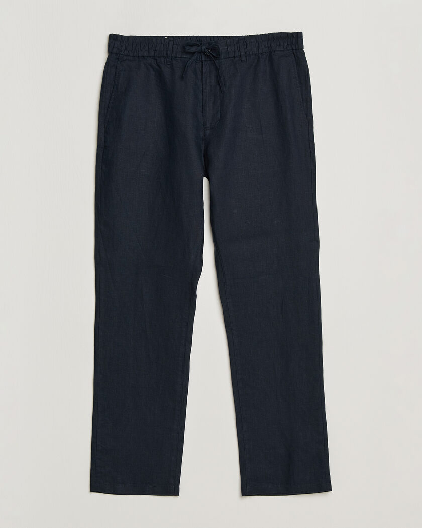 Gant Regular Fit Linen Drawstring Pants Evening Blue – Bleu