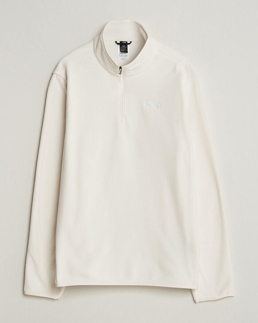 The North Face Glacier 1/4 Zip Fleece White Dune – Blanc