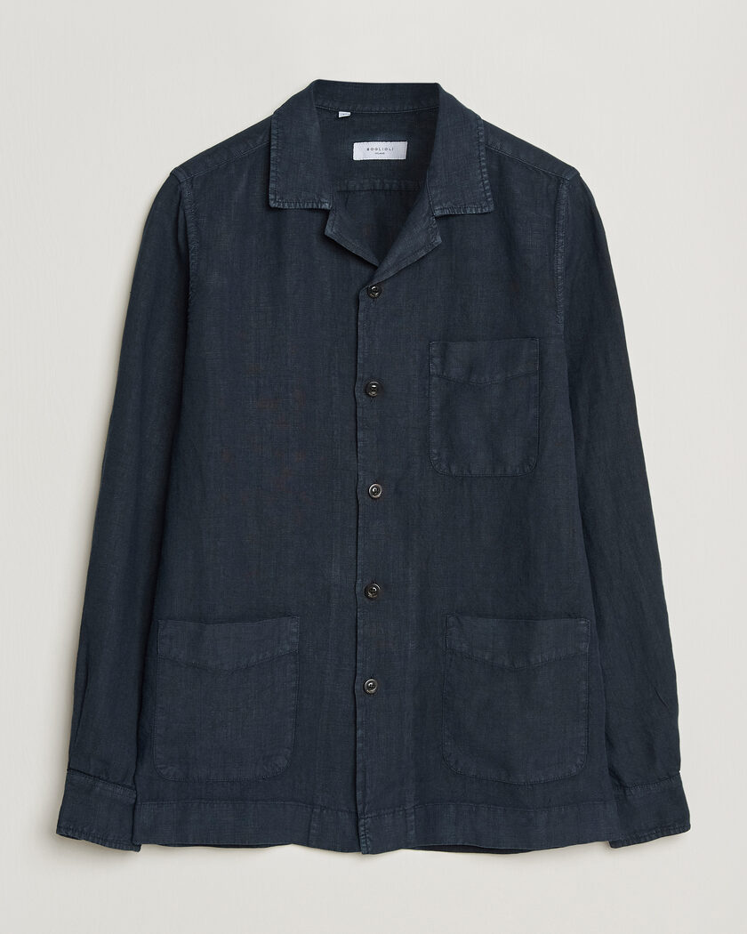 Boglioli Linen Painter Jacket Navy – Bleu