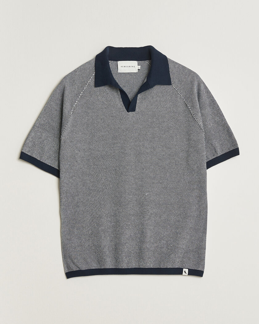 Peregrine Lynton Cotton Polo Navy – Bleu