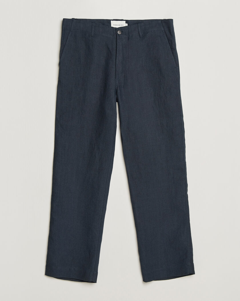 Peregrine Windsor Linen Trousers Navy – Bleu