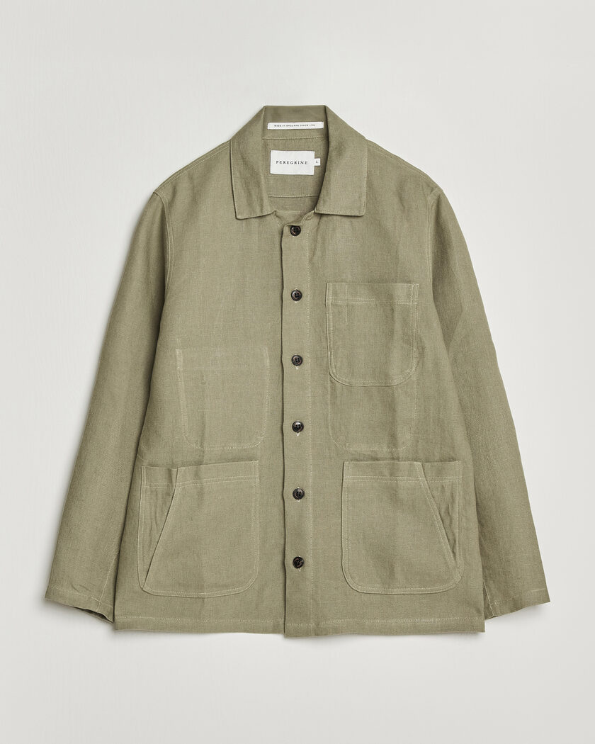 Peregrine Windsor Linen Shacket Khaki – Vert