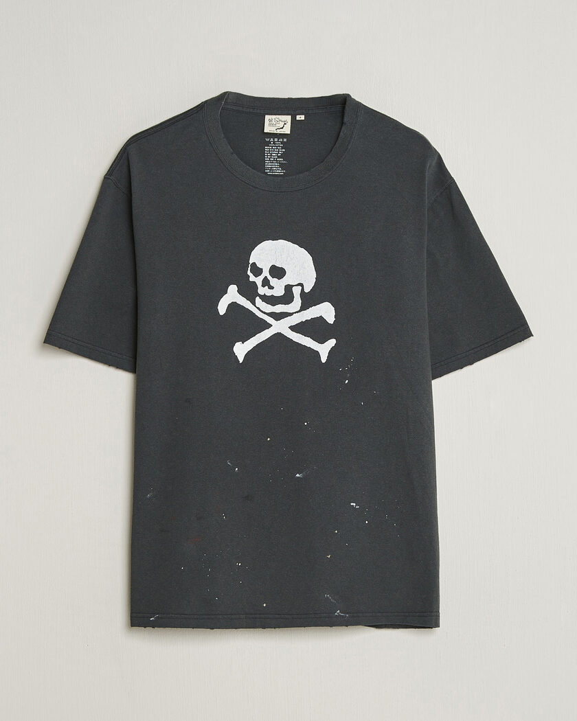 orSlow Vintage Skull Print T-Shirt Black – Noir